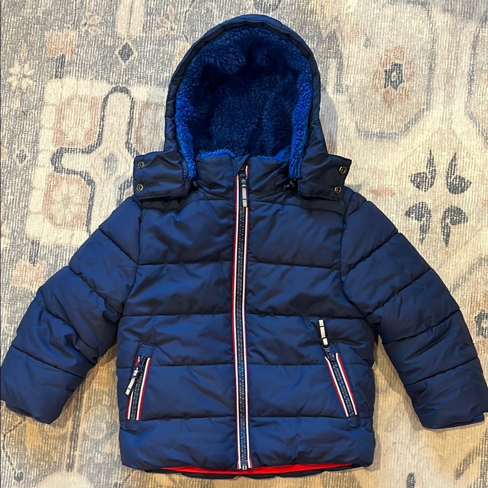 Boden Toddler Navy Puffer Jacket, Size 2-3